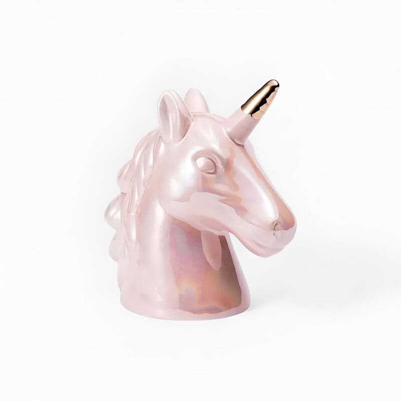 tirelire licorne rose dorée