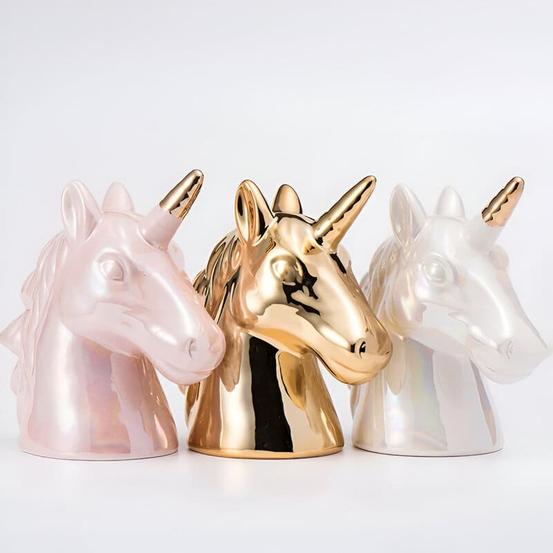 tirelire licorne en or