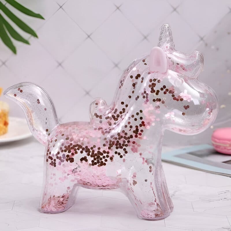 tirelire licorne plastique rose