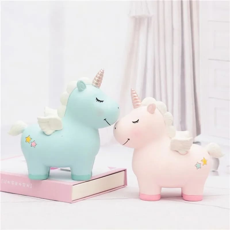 tirelire enfant licorne rose