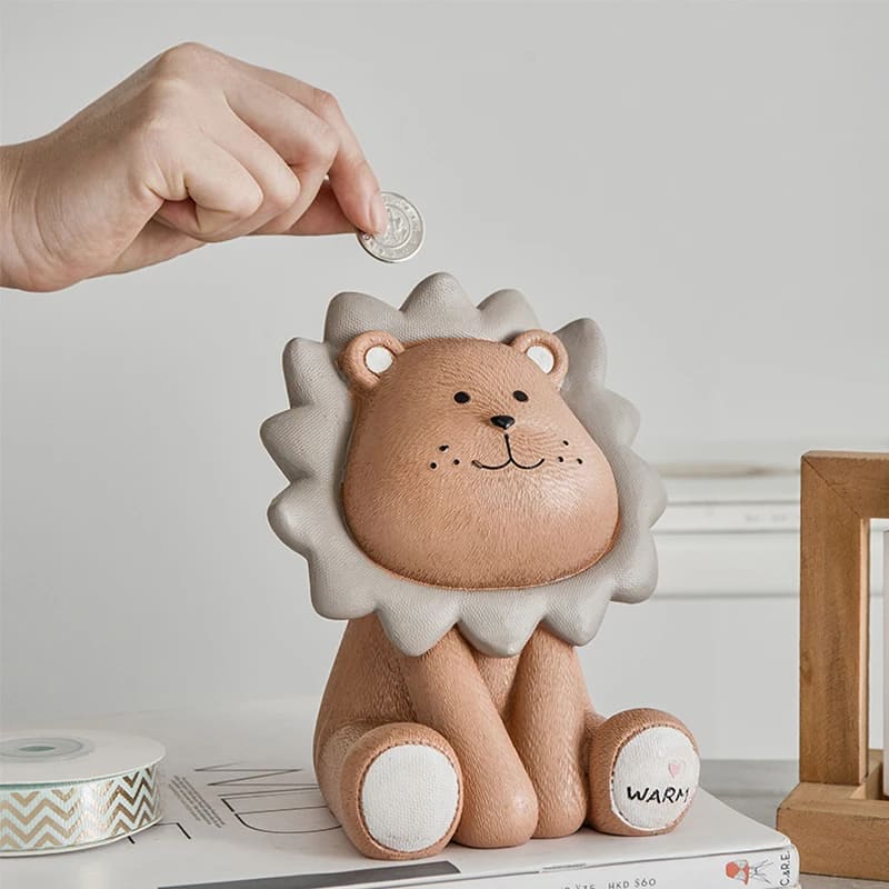 tirelire enfant lion