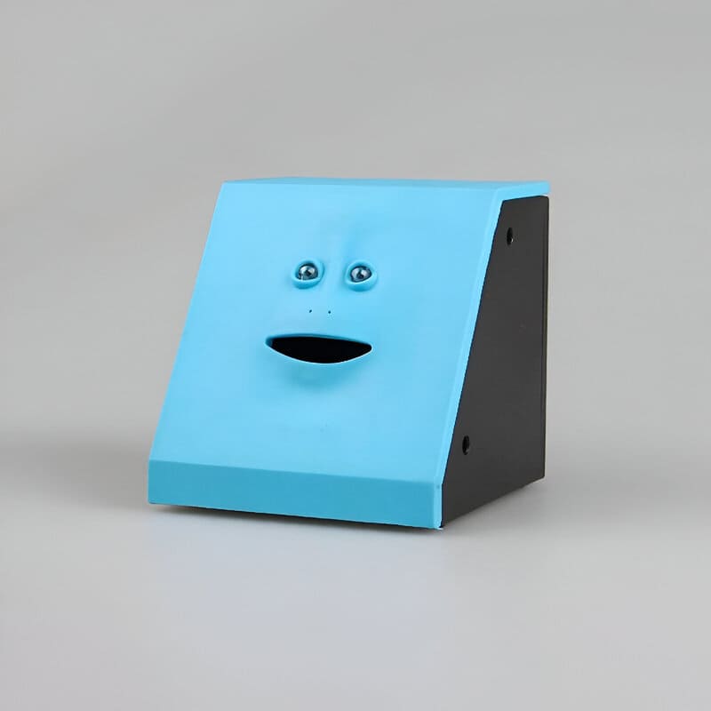 tirelire mange piece visage