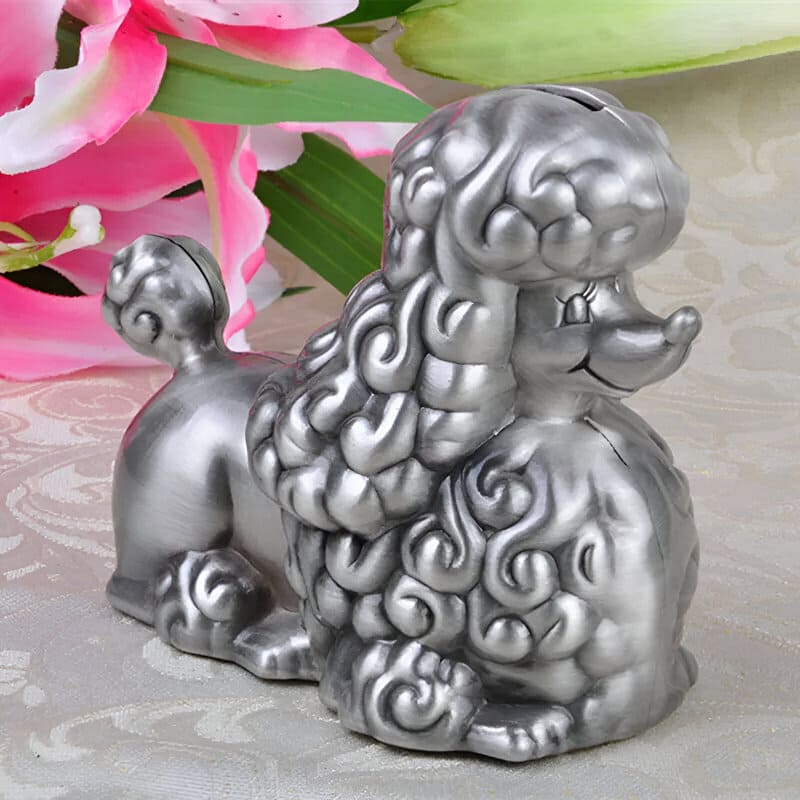 tirelire metal chien