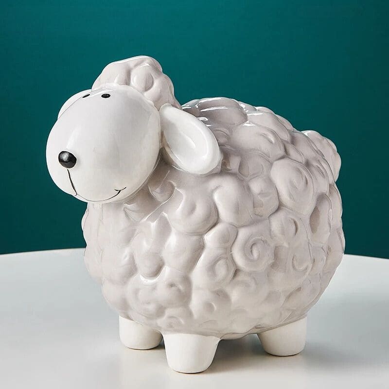 tirelire mouton blanc