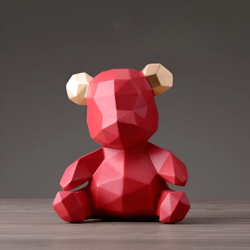 tirelire bapteme ourson rouge