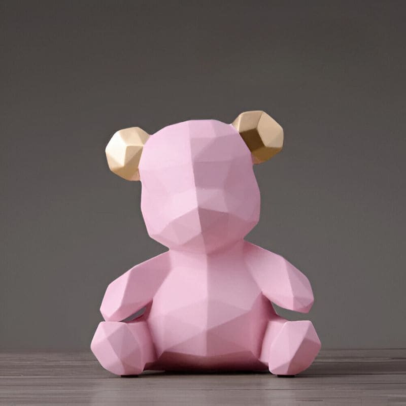 tirelire ourson bapteme rose
