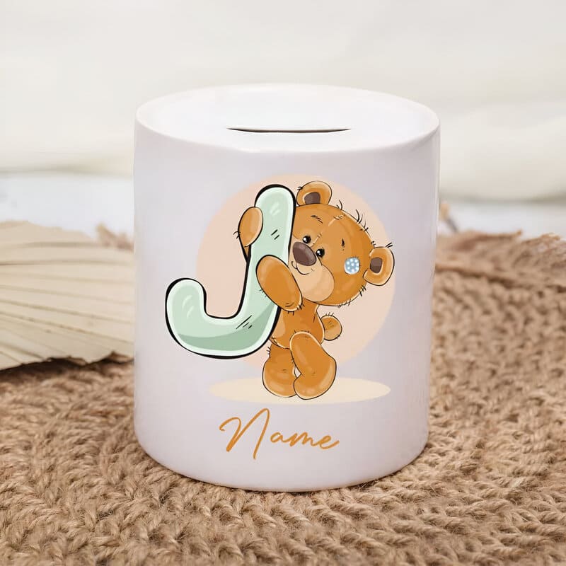 tirelire personnalisee avec prenom lettre J