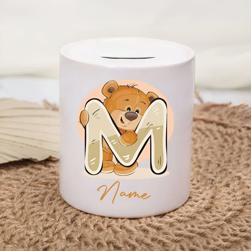 tirelire personnalisee avec prenom lettre M