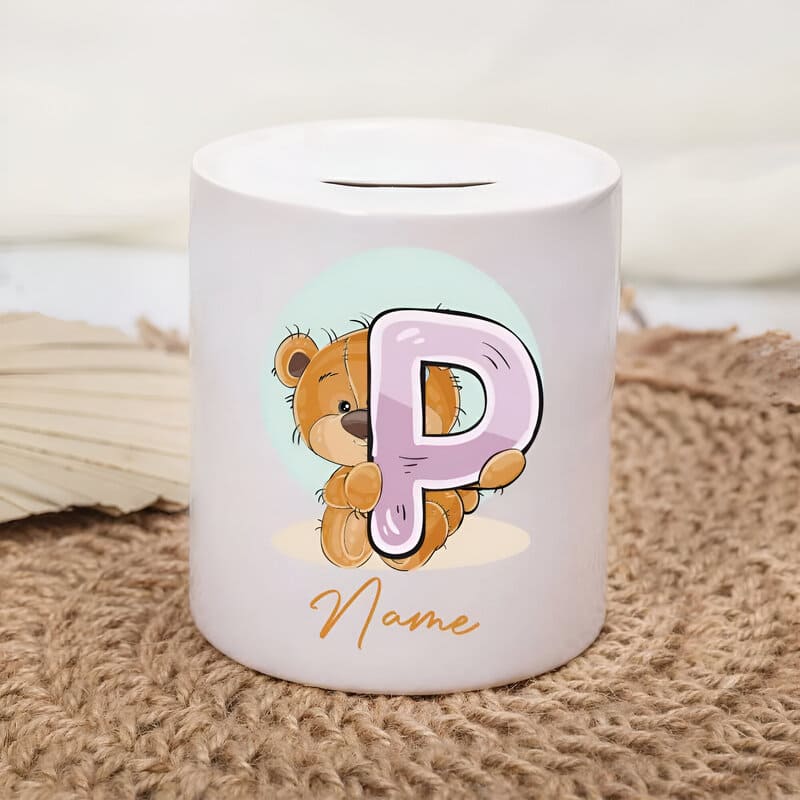 tirelire personnalisee avec prenom lettre P