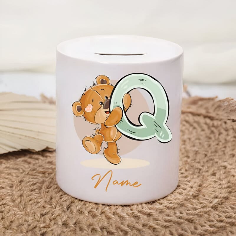 tirelire personnalisee avec prenom lettre Q