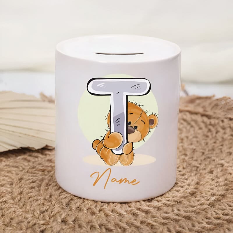 tirelire personnalisee avec prenom lettre T
