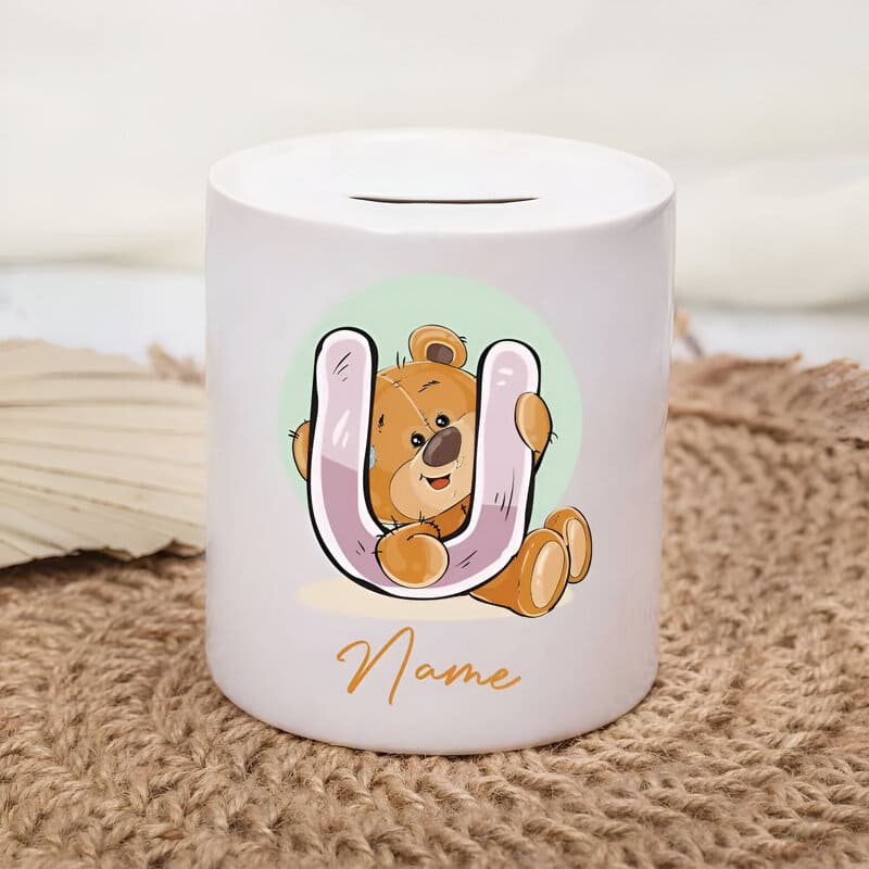 tirelire personnalisee avec prenom lettre U