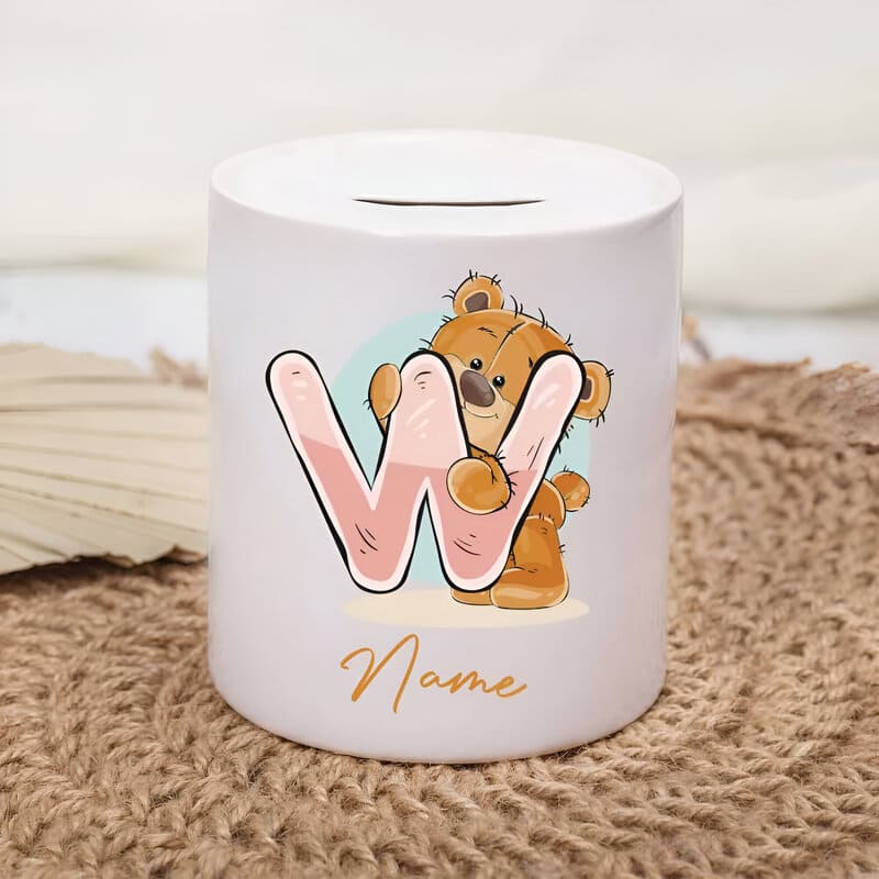 tirelire personnalisee avec prenom lettre W