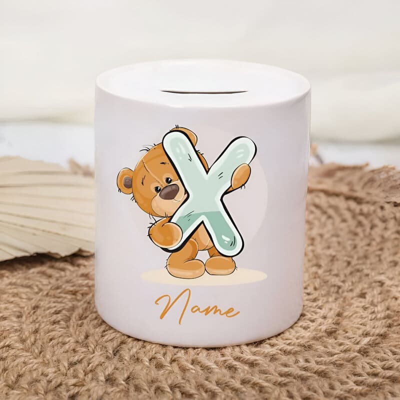 tirelire personnalisee avec prenom lettre X