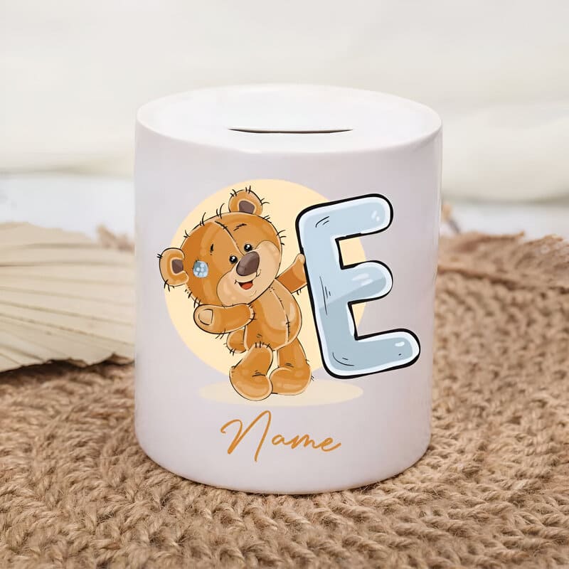 tirelire personnalisee avec prenom lettre E