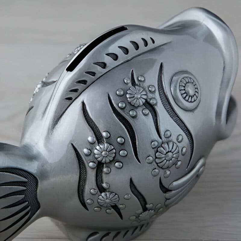 tirelire poisson en métal