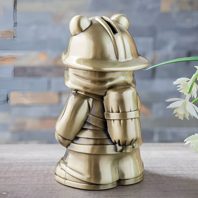 tirelire pompier bronze