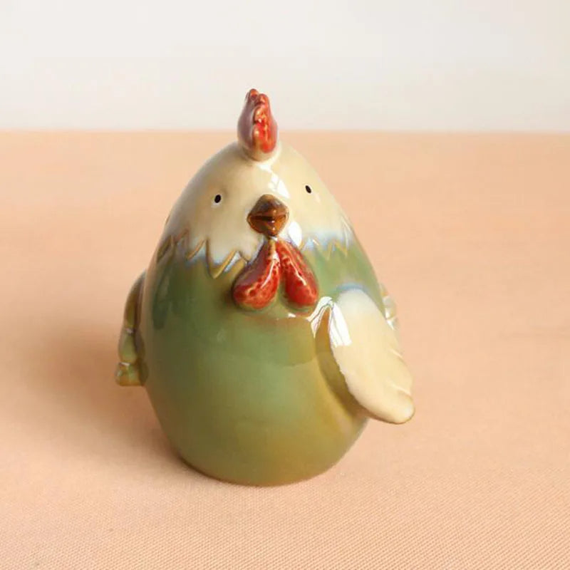 tirelire poule ceramique vert