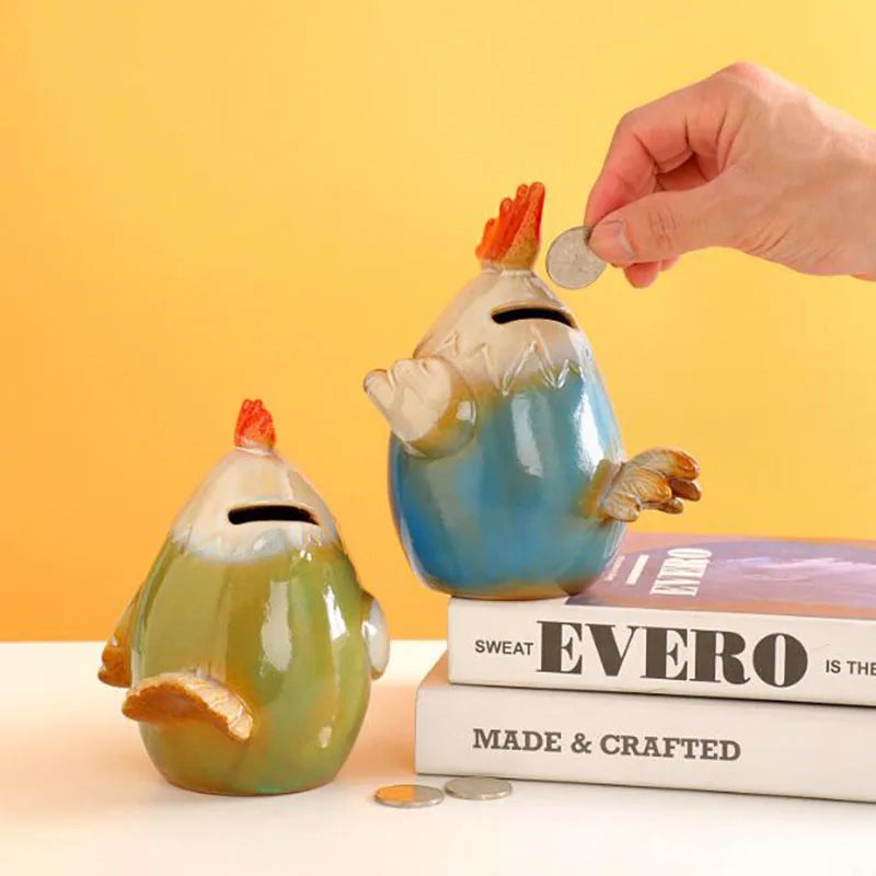 tirelire poule en céramique
