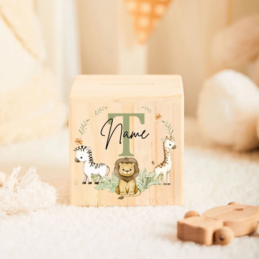 tirelire prénom personnalisé en bois lettre T