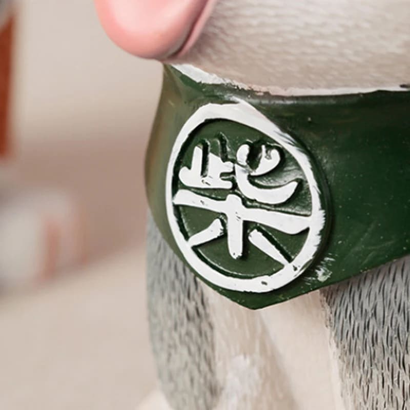 tirelire shiba inu gris et vert