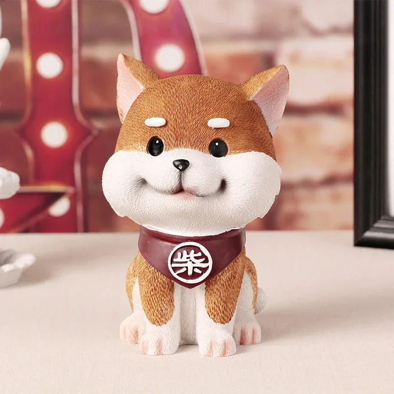 tirelire shiba inu orange