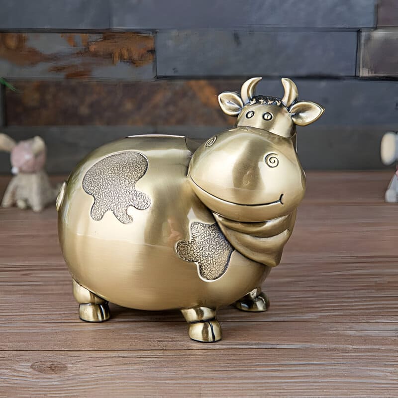 tirelire metal vache
