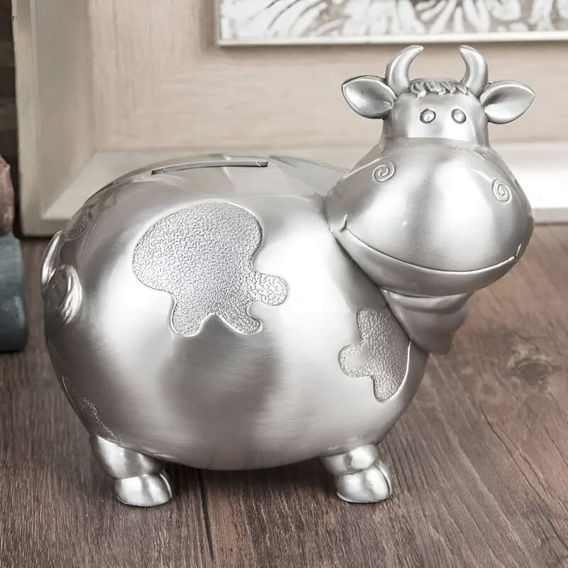 tirelire vache argent