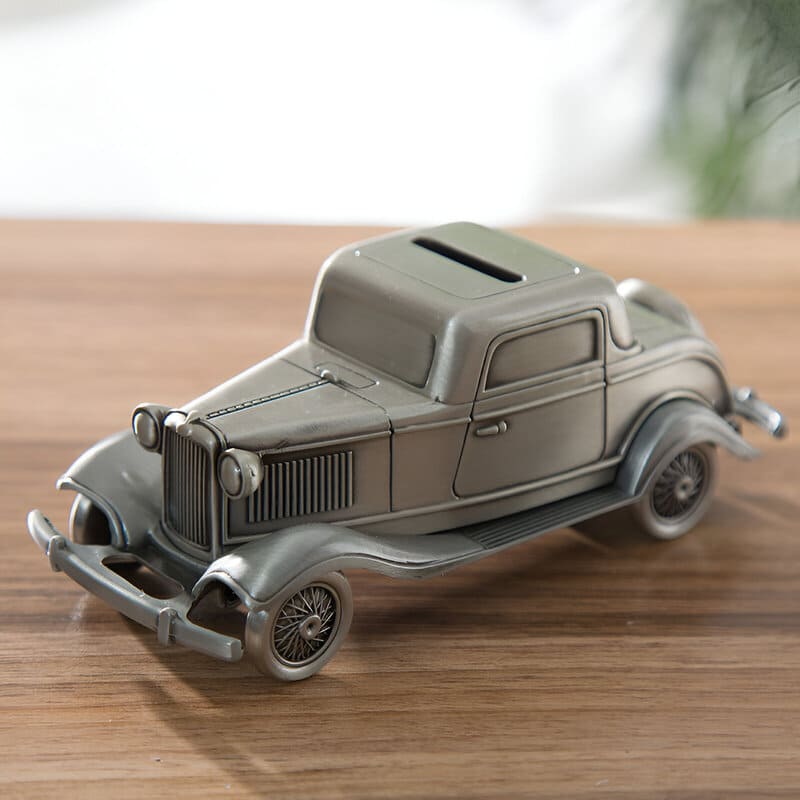 tirelire métal voiture vintage