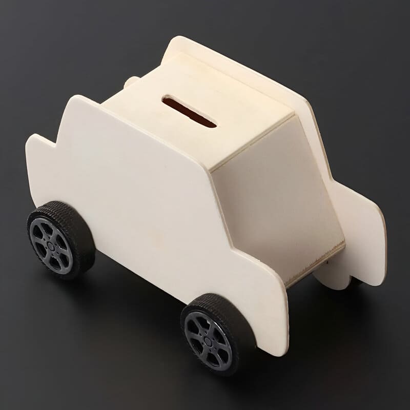 tirelire en bois voiture personnalisée