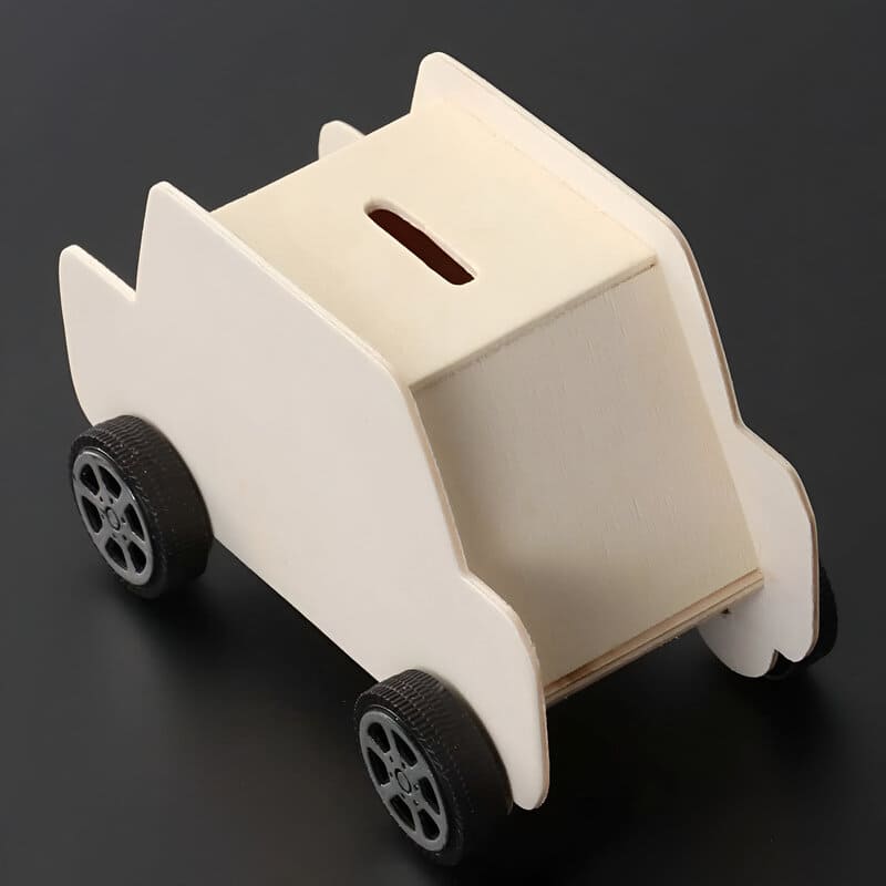 tirelire voiture en bois personnalisée