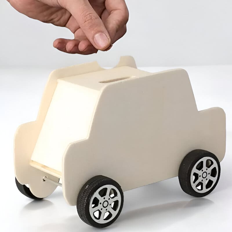 tirelire voiture bois personnalisée