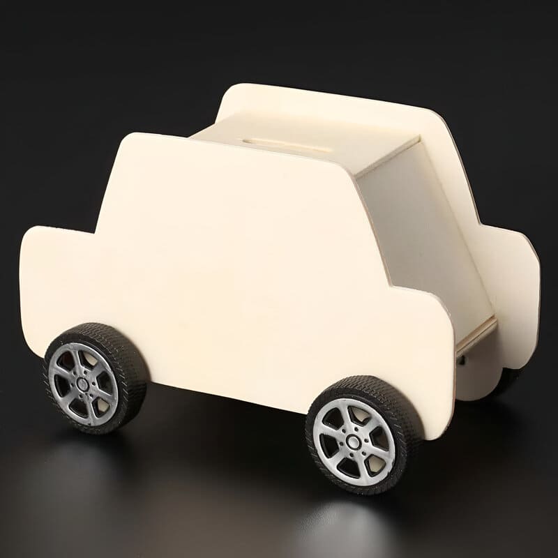 tirelire voiture personnalisée en bois