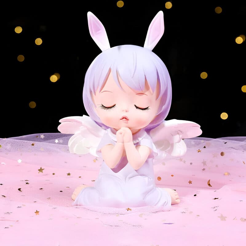 ange tirelire violet