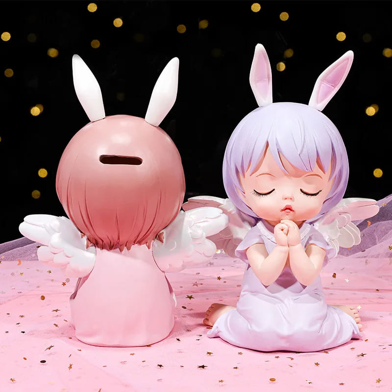 tirelire ange bébé fille