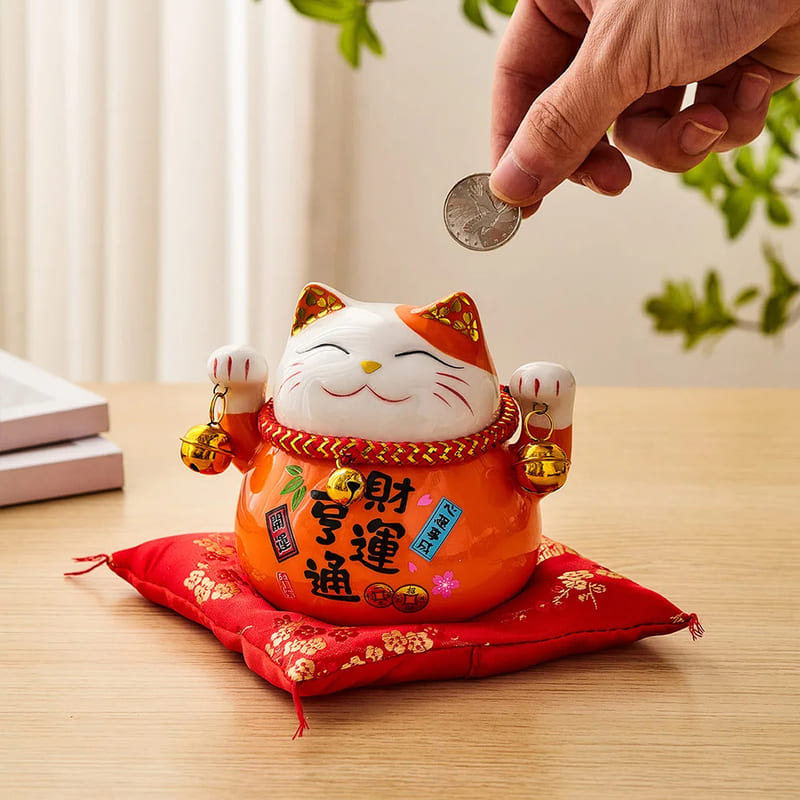 chat porte bonheur japonais tirelire