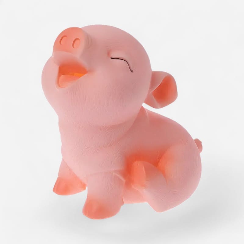 tirelire cochon rose en plastique