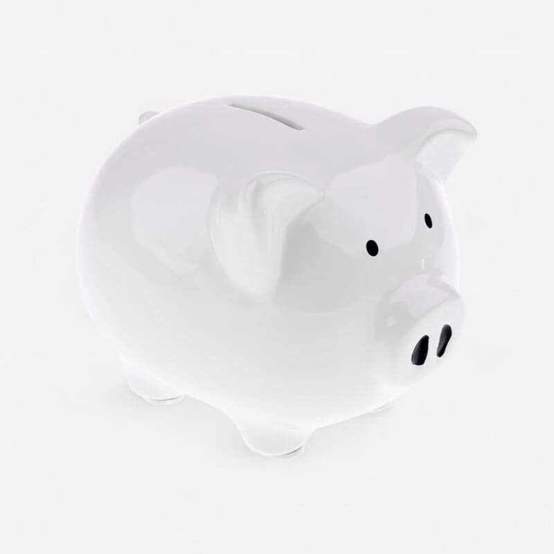 tirelire cochon ancienne blanc