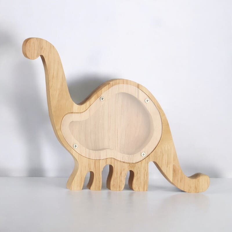 tirelire dinosaure en bois