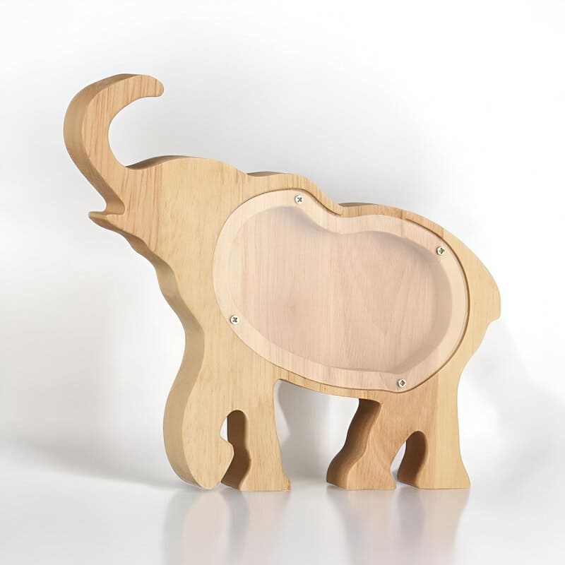 éléphant en bois tirelire