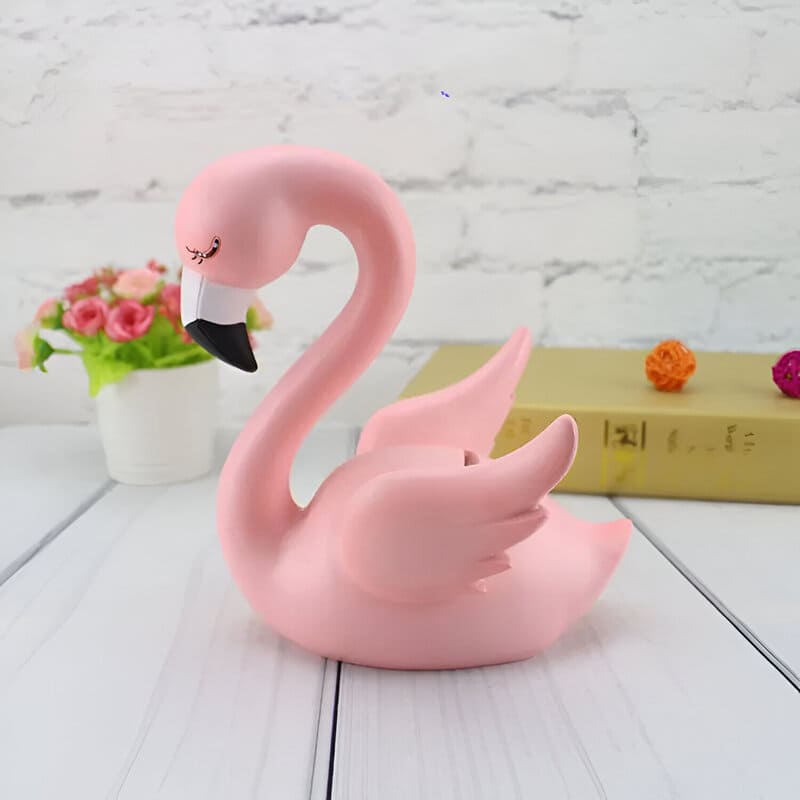 tirelire flamant rose déco