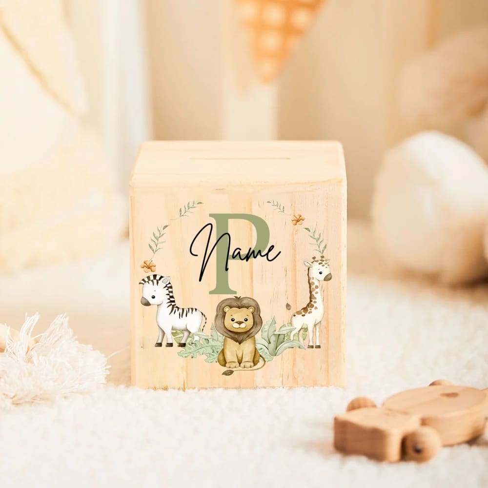 tirelire prénom personnalisé en bois lettre P